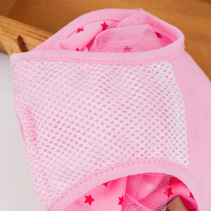 Aislor Reusable Female Dog Diapers Washable Sanitary Pants for Dogs in Heat Leak-Proof Breathable with Cute Bow Pink Medium