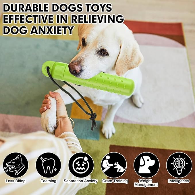 BINGPET Dog Float Bumper Toy,9.3 Inch Detachable Treat Dispensing Puzzle Toys,Training Dummy Retrieving Bumpers Summer Pool Toy Tug Game,Interactive Toys for Medium Large Dogs(Green)