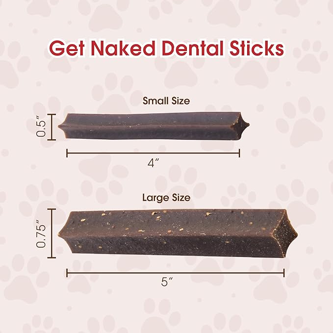 Get Naked Grain Free 1 Pouch 6.2 Oz Puppy Health Dental Chew Sticks, Small
