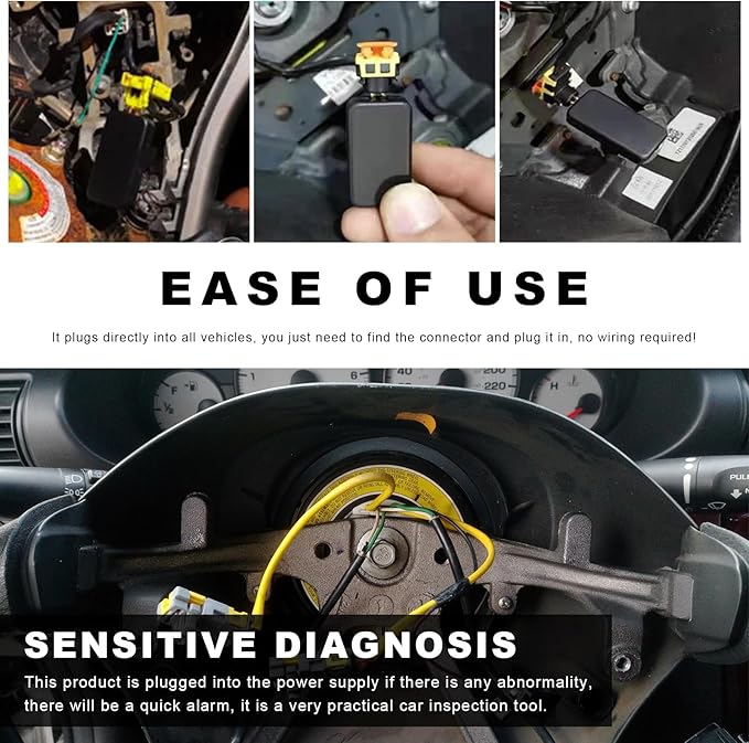 4 PCS Car SRS Airbag Simulator Tester, Airbag Bypass Resistor Automotive Diagnostic Tool for Finding Faults, Universal SRS Scanner Inspection Tool for SUV Truck Pickup