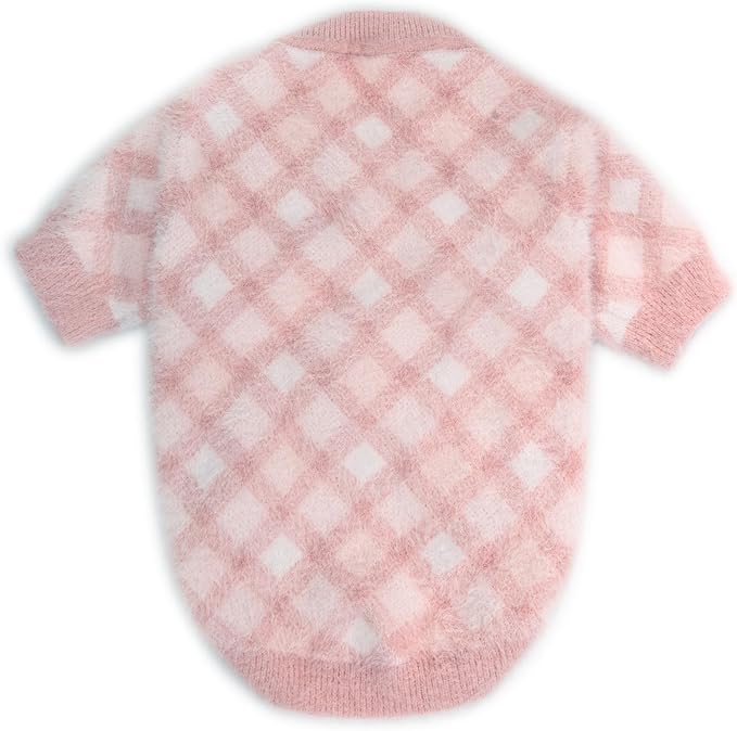 Dog Sweater, Sweaters for Small Dogs, Warm Soft Pet Clothes for Puppy, Medium Large Cat, Dogs Girl or Boy, Dog Shirt for Winter Christmas (Pink, Large)
