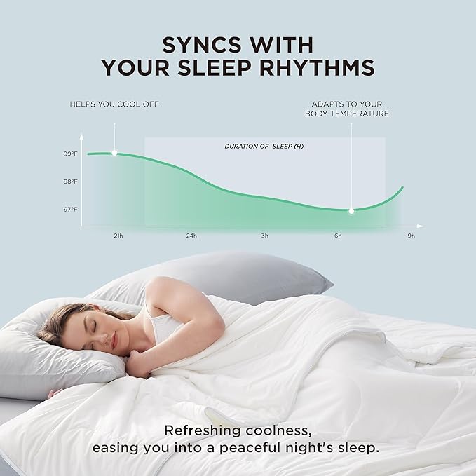 Bedsure Cooling Blankets for Hot Sleepers - Cooling Comforter, Cold Summer Blanket King Size for Bed, Ice Breathable and Lightweight Gift for Night Sweats, White, 104x90 Inches