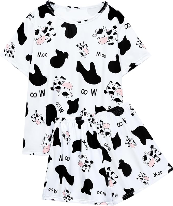 XPUDAC Matching Dog and Owner Clothes Womens Pajama Sets Loungewear Short Sleeve Tee and Shorts, Owner and Pet Pajamas Are Sold Separately, 3XL Black