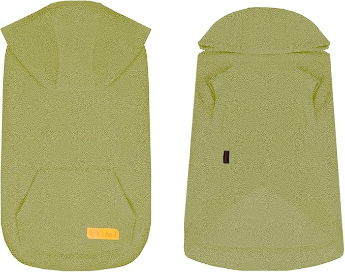 Dog Hoodie Sweatshirts, Fleece Warm Sweater for Dogs, Pet Warm Sweatshirt, Granular Velvet Sweater with Hat and Leash Hole, Soft Velvet Outfit Coat for Small Medium Large Dogs Bean Green(M)