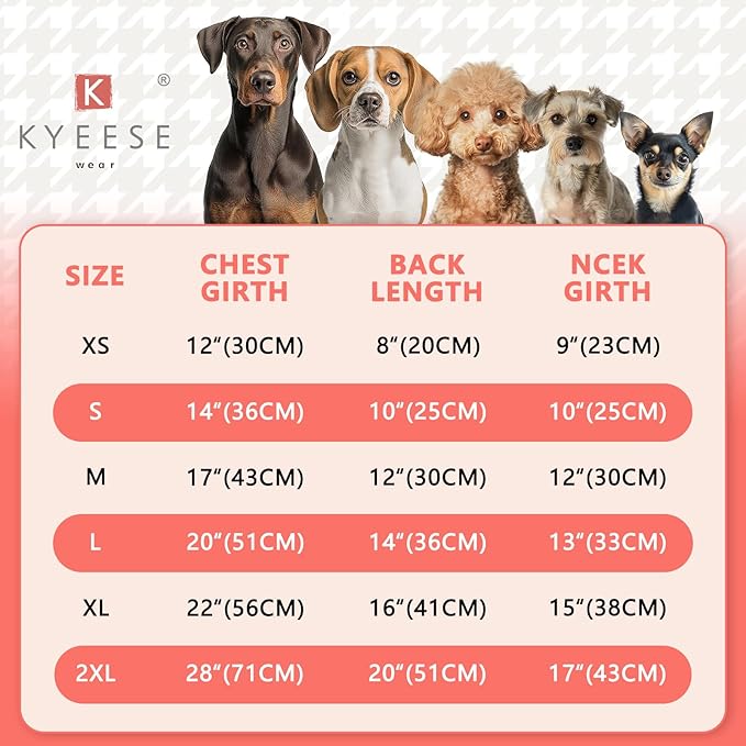 KYEESE Christmas Dog Dress Red Buffalo Check Dog Dresses with Bowtie for Small Medium Dog Dress