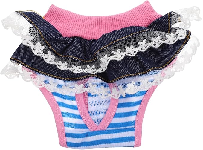 Washable Female Dog Diaper Comfortable Pet Physiological Pants for Heat Cycle Incontinence Puppy Training Medium 6.69X9.44In