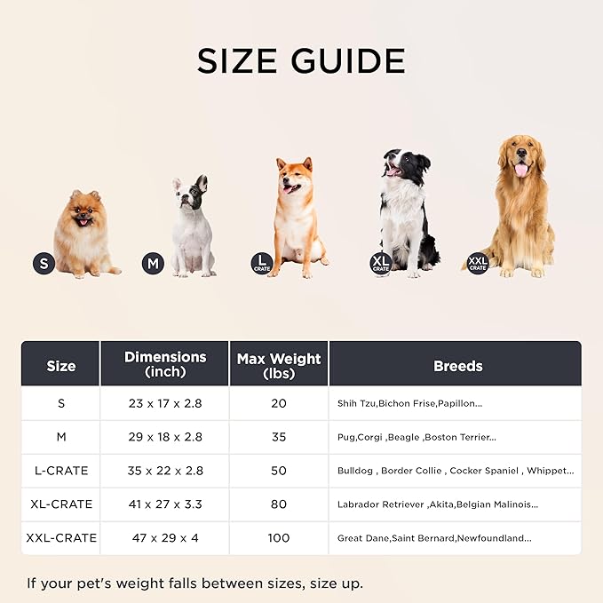 Bedsure ComfyFleece Dog Bed Medium Size Dog - Orthopedic Pet Beds with Removable Washable Cover, NOT Waterproof Egg Crate Foam Puppy Mat, Suitable for Pet Up to 35 lbs, 29"x18"x2.8", NOT for Chewers