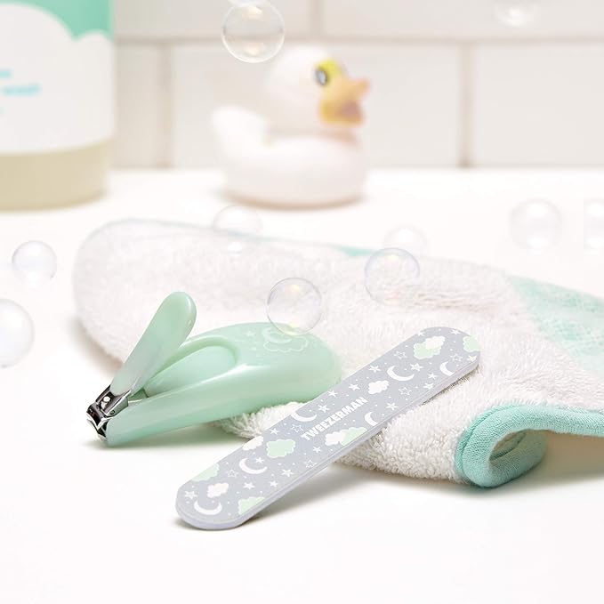 Tweezerman Baby Nail Clipper with Bear File,Green