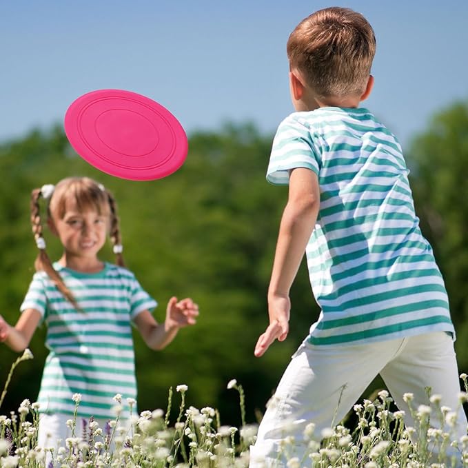 Vinsot 84 Pcs Flying Discs Bulk Flying Discs for Kids Soft Rubber Flyer Disk Dog Toys Game Outdoor for Children Adults Sports Favors, 7 Colors