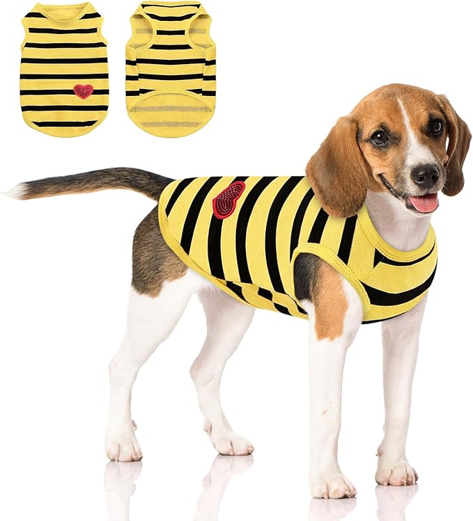 Queenmore Large Dog Shirt,Soft Breathable Dog Shirt for Dogs Cats Boy Girl,Pet Clothes for All Season,Breathable Lightweight Pet Tshirt for Frenchie, Dachshund, Yorkie