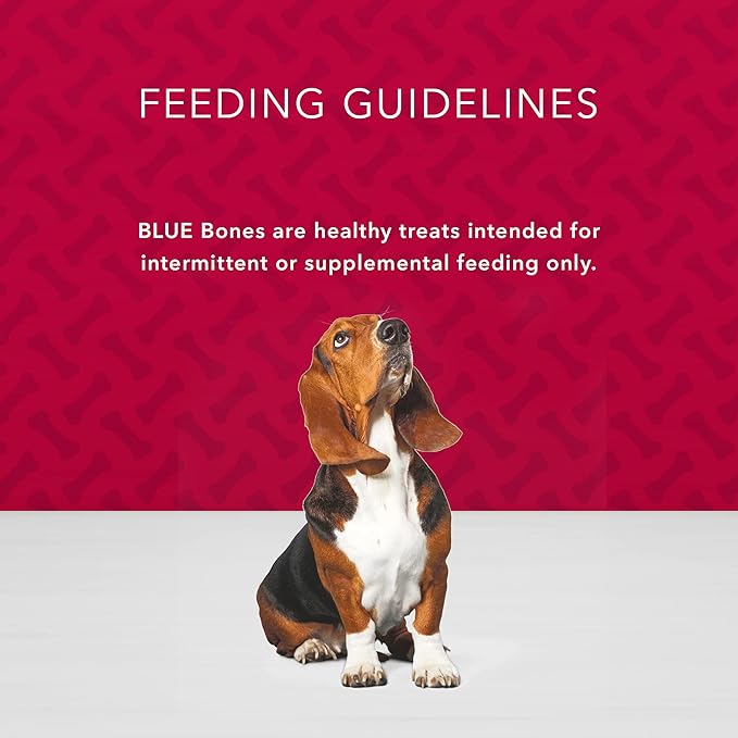 Blue Buffalo Bones Natural Crunchy Dog Treats Mini Dog Biscuits Beef, 12oz. Bag, 4 Count