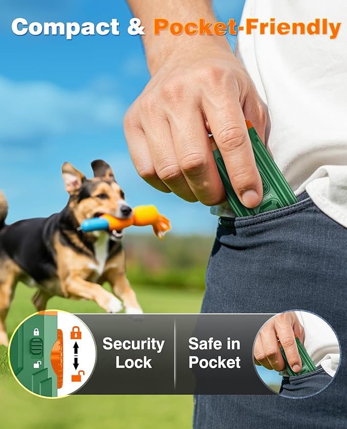 Dog Bark Deterrent Devices, 2025 Upgraded 3X Sonic Emitters Anti Barking Device for Own Or Neighbor's Dog, Safe & Effective Portable Ultrasonic Dog Bark Shield Rechargeable Dog Barking Silencer