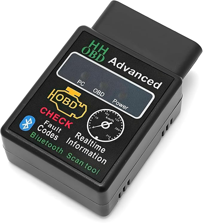 OBDII Car Diagnostic Scanner, Engine Fault Code Reader Bluetooth Scan Tool with Reset & Live Data, Professional OBD2 Wireless Automotive Diagnostic Tester for Phone and PC