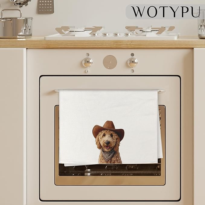 Goldendoodle Gifts Kitchen Towels, Goldendoodle Decor Dish Tea Towel for Kitchen, Funny Golden Doodle Dog Hand Towels for Bathroom Decor, Dog Lover Mom Gifts, 16x24 Inch