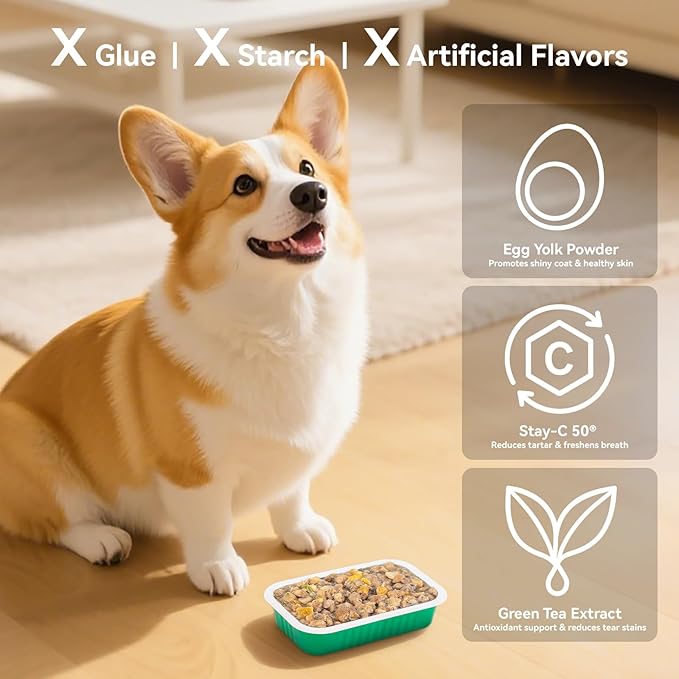 APL Freeze-Dried Dog Food, 0.7oz x 6 Pack | 77% Fresh Meat, 70% Chicken, 55% Crude Protein, Pumpkin & Superfood Recipe | Supports Dental Health, Skin & Coat | Ready-to-Serve