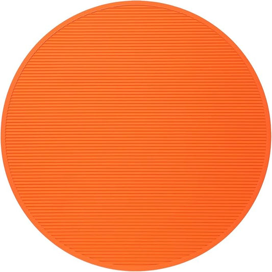 Pet Grooming Table Non-Slip Mat - Padded Mat for at-Home Grooming Dogs and Cats,Bathing Mat for Pets, Diameter: 22.4inch/57cm (Orange, Diameter: 22.4inch/57cm)