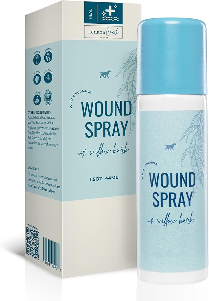 Lanana Creek Farms® Pet Wound Spray 1.5 oz | Spray Gel Bandage | Great for All Pets | Promote Healing and Protect | Made in the USA