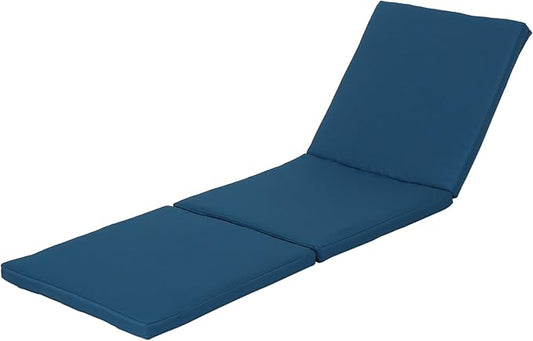 Christopher Knight Home Jamaica Outdoor Water Resistant Chaise Lounge Cushion, Blue