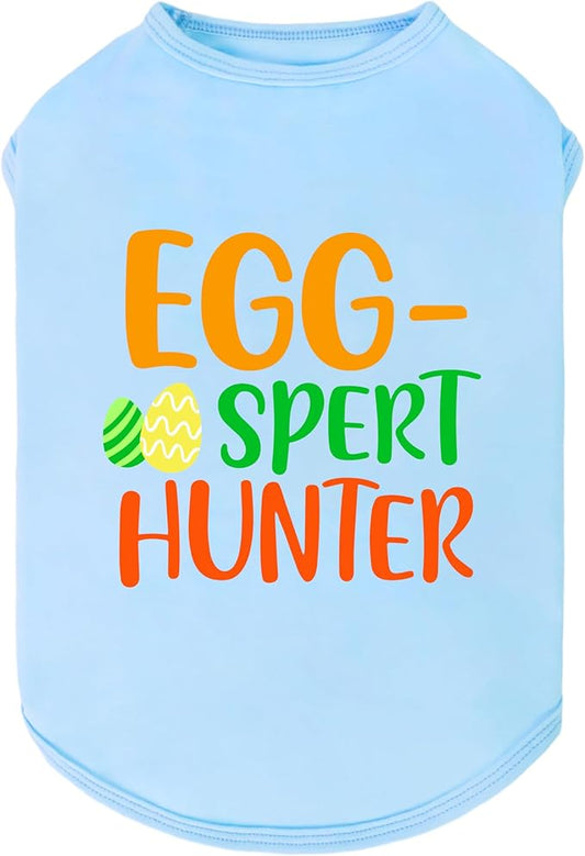 Fitwarm Egg-spert Hunter Dog Easter Outfit, Summer Clothes for Small Dogs Boy Girl, Pet Outfit, Blue, Red, Green, Orange, XL
