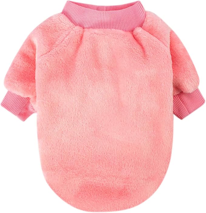 FabriCastle Dog Sweaters, 3-Pack Dog Clothes for Small Dogs Girl & Cats, Soft and Warm Pet Coats XXS - XXL, Winter Pet Jackets, Doggy Apparel Costumes, Puppy Outfits (Pink,Purple,Light Pink, Medium)