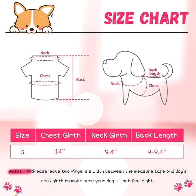 Reginary 8 Pieces Dog Shirts Girl Small Dog Clothes for Chihuahuas Yorkies Female Puppy Shirts Printed Pet Outfit Cute Breathable Soft Valentine's Day Doggie Cat Lovers Gift, Size S
