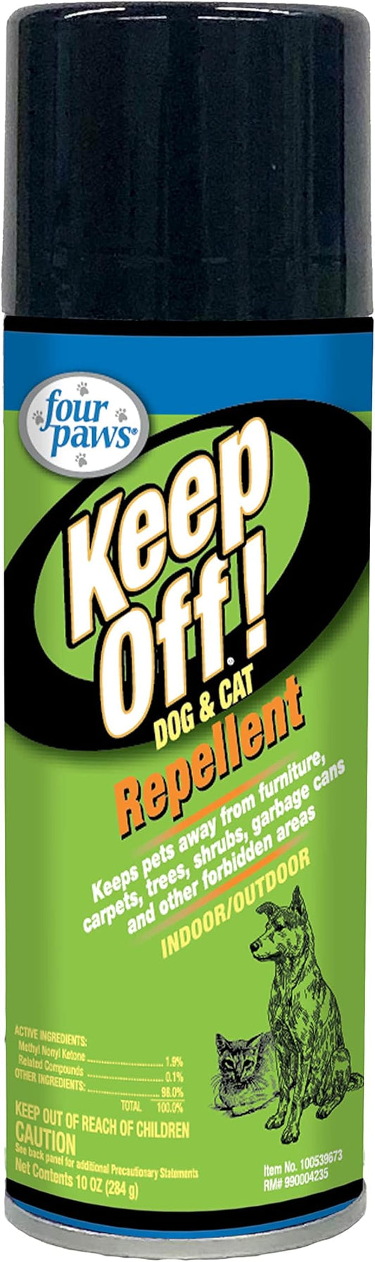 Four Paws Keep Off Pet Repellent Spray for Outdoors & Indoors, Dog & Cat Chew & Scratch Deterrent, 10 oz.