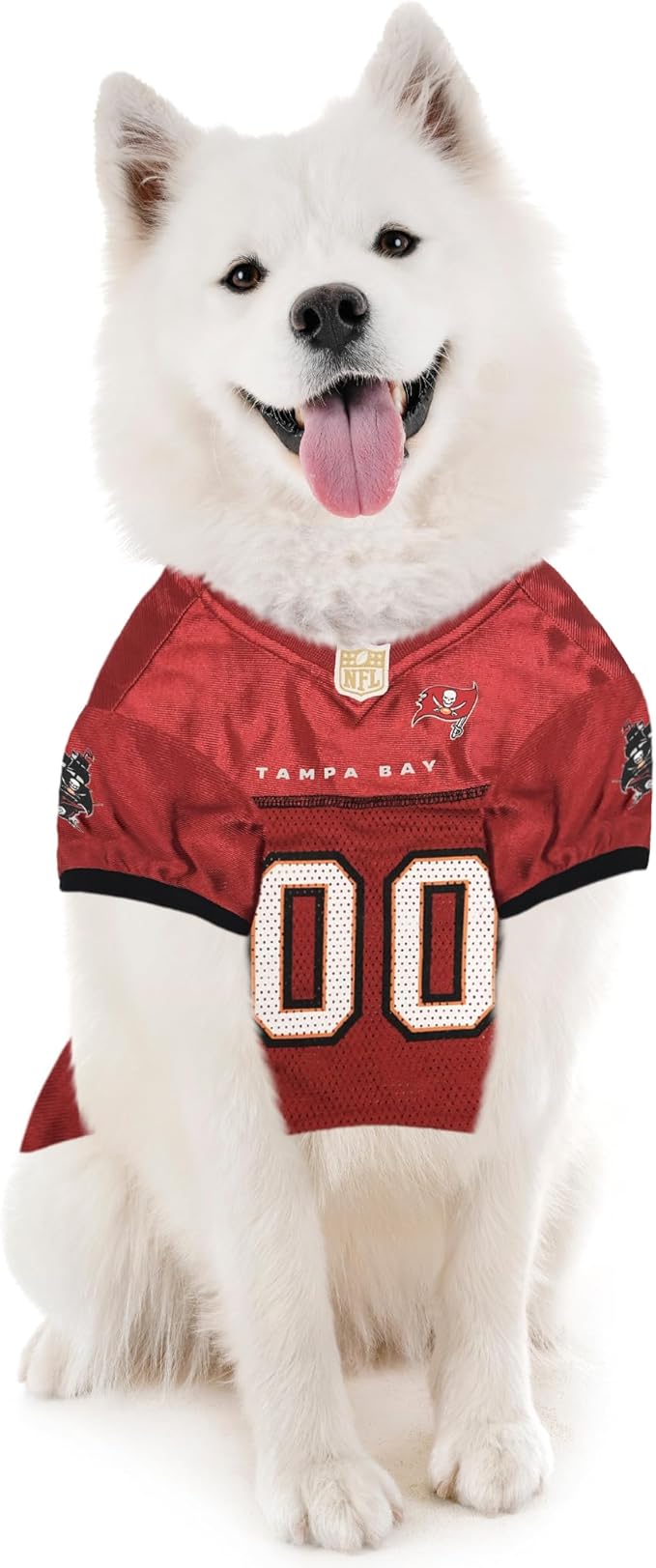 Pets First NFL Tampa Bay Buccaneers Dog Jersey, Size Medium, Football Shirt Costume for Pet, Dog Sports T-Shirt, NFL Team Clothing for Cats, Licensed Pet Apparel Available in 7 Sizes and 32 Teams