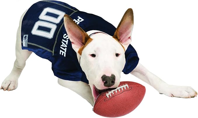 Pets First NCAA College Penn State Nittany Lions Mesh Jersey for DOGS & CATS, X-Small.Licensed Dog Jersey with your Favorite Football/Basketball College Team