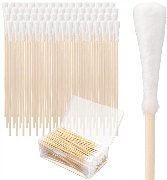 BBTO 200 Pieces 6 Inches Buds for Dog Long Ear Swab with Wooden Handle for Pet