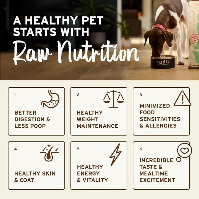 Primal Freeze Dried Raw Dog Food Nuggets, Duck, Complete & Balanced Meal, Also Use as Topper or Treat, Premium, Healthy, Grain Free, High Protein Raw Dog Food, 5.5 oz
