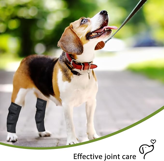 Dog Leg Braces for Rear Leg, Adjustable Dog Leg Sleeve Added Mobility Safety for Active Aging Dogs, Knee Support Straps for Outdoor Adventures Daliy Use Enhanced Stability (S)