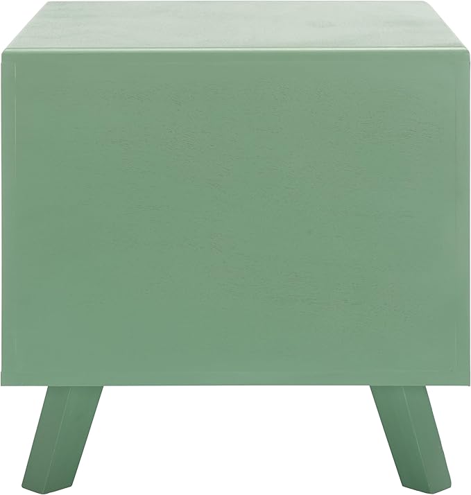 SAFAVIEH Home Collection Bean Mid-Century Sage Green Square Covered Cave Small Pet Cat Bed (Fully Assembled)