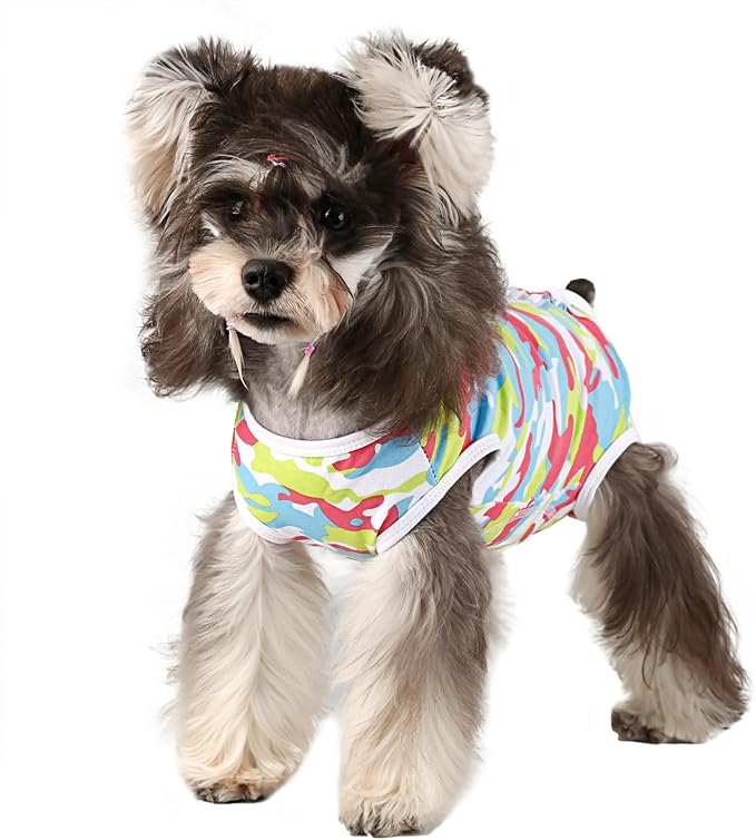 Etdane Dog Diapers Sanitary Panties Pet Period Onesie for Female Male Dogs Camouflage/XL