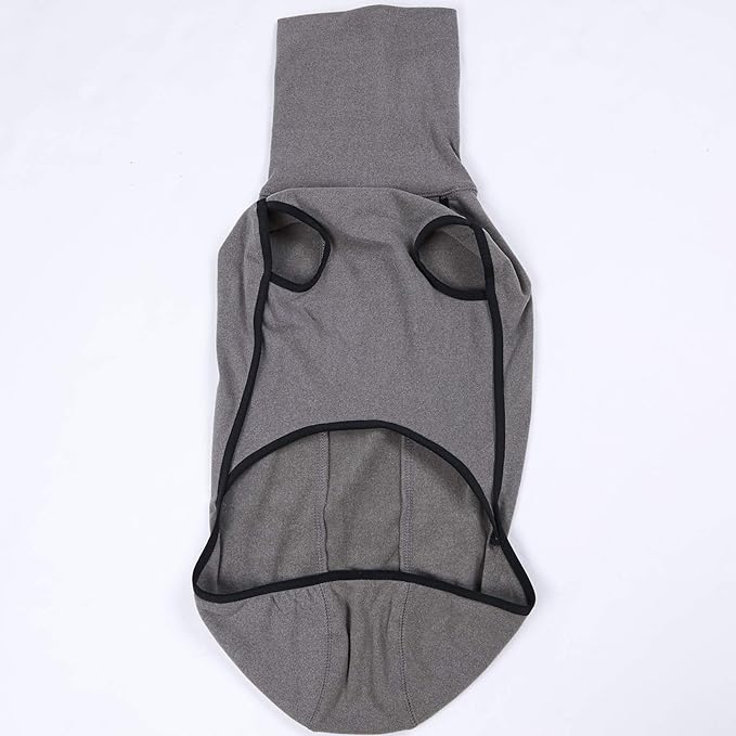 Esobo Fleece Dog Apparel Winter Warm Dog Coat Doggie Turtleneck Cozy Jacket Soft Shirt Vest Stylish Pet Outfits for Small Medium Large Dogs Grey