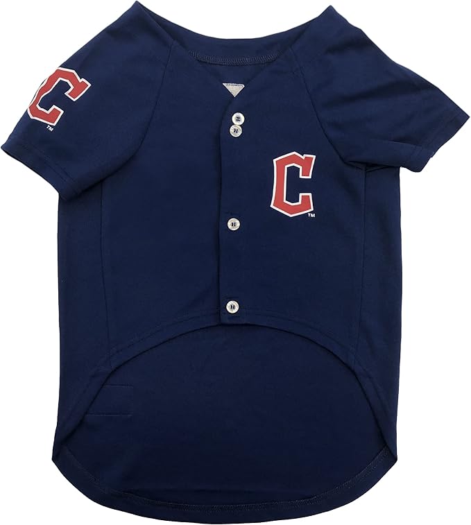 Official MLB Cleveland Guardians Pet Jersey for Dogs & Cats, Size Medium - Stylish Baseball Jersey for Your Furry Fan- Show Off Team Spirit with The Perfect Fan Apparel Gear for Pet, Dog & Cat