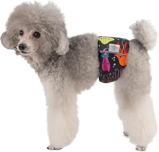 CuteBone Dog Diapers Male Washable Belly Band for Male Dogs Wraps 3pcs a Pack DM28XL