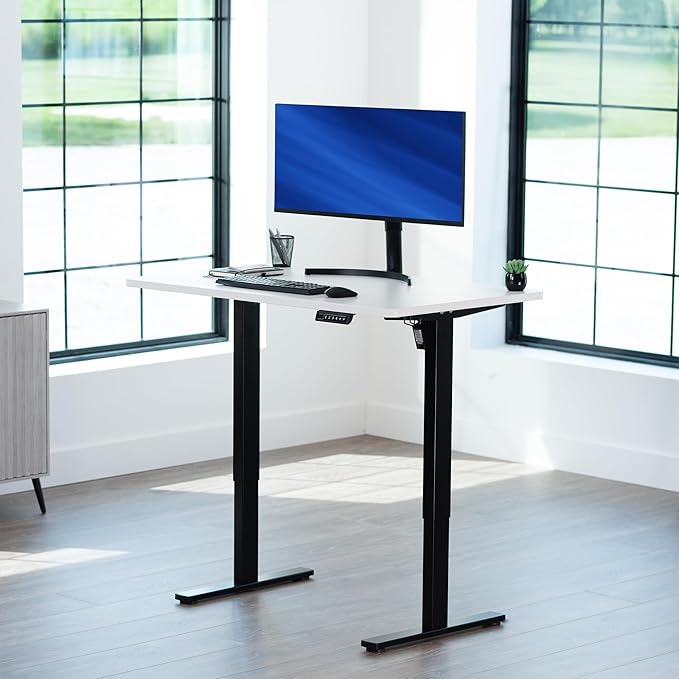 VIVO Universal 48 x 30 inch Solid One-Piece Table Top for Standard and Sit to Stand Height Adjustable Home and Office Desk Frames, White, DESK-TOP48-30W