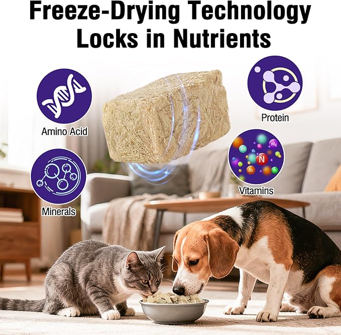 Snacko Freeze Dried Cat Dog Treats Chicken Liver 3.05 oz Dry Cube Helathy Puppy Pet Training Reward Snack