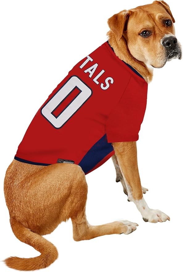 NHL Washington Capitals Jersey for Dogs & Cats, X-Large. - Let Your Pet Be A Real NHL Fan!