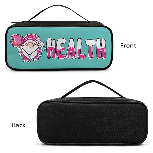 Gomyblomy Stethoscope Case with Extra Room for Nursing Accessories, Pink Dwarf Stethoscope Carrying Case with Handle for Nurse Doctor, Universal Stethoscope Holder Storage Bag