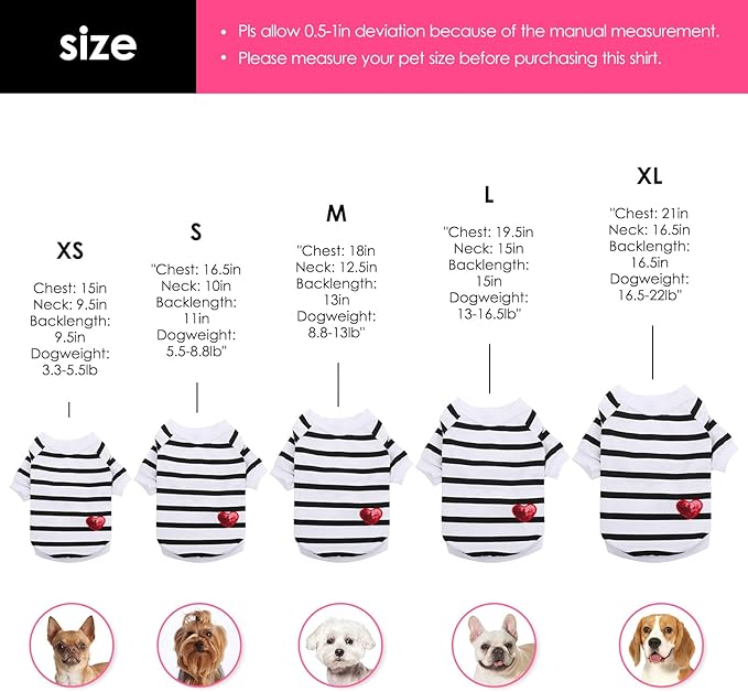 Dog Shirts for Large Dogs, Striped T-Shirts Dog Vest Pet Apparel Tee Shirts Spring Summer Suitable for Small and Medium Large Pets French Bulldog Bichon, Purple XL