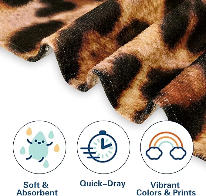 LIVILAN Oversized Leopard Beach Towel Cheetah Blanket for Women Girls, Thin Lightweight Microfiber Sand Free Quick Dry Towel, 30”X60” Pool Bath Yoga Shower Cheetah Gifts