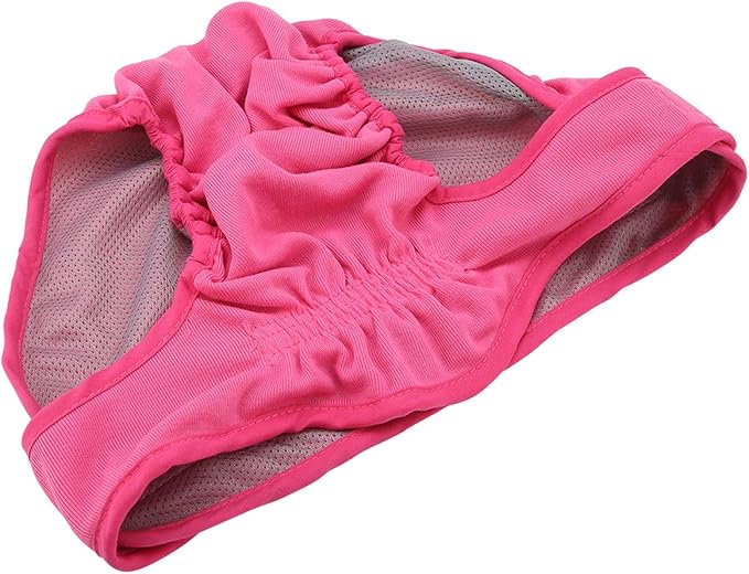 SUNGOOYUE Reusable Dog Diapers Female, Polyester Elastic Dog Physiological Pants with Adjustable Fit for Heat Cycle 11.8-29.5in for Small Medium Large Dogs (L)