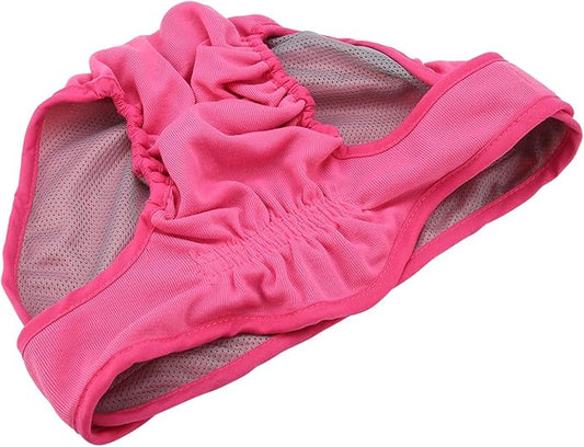 Dog Physiological Pants – Premium Polyester Underwear for Female Dogs | Adjustable & Comfortable Sanitary Diaper | Pink M, Suitable for (XS)