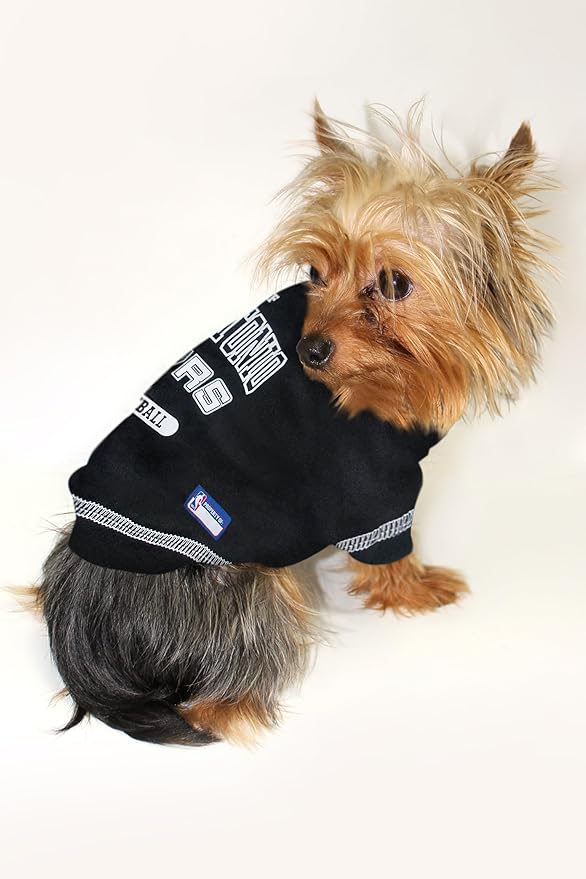 Pets First NBA Licensed Hoodies & T-shirt for Dogs & Cats, SAN Antonio Spurs, Medium