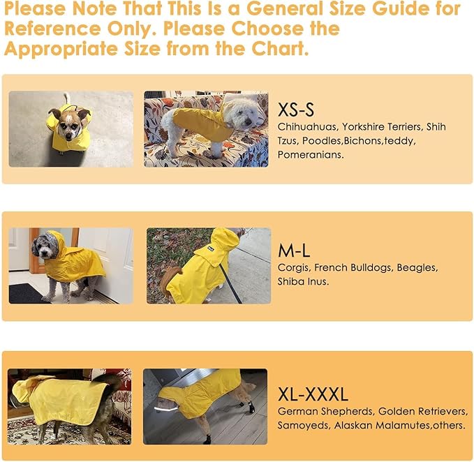 Lukovee Dog Raincoat, Adjustable Dog Rain Jacket with Clear Hooded Double Layer for Large Medium Small Dogs Puppies, Waterproof Rain Coat Poncho with Reflective Storage Pocket & Rim(VL,L)