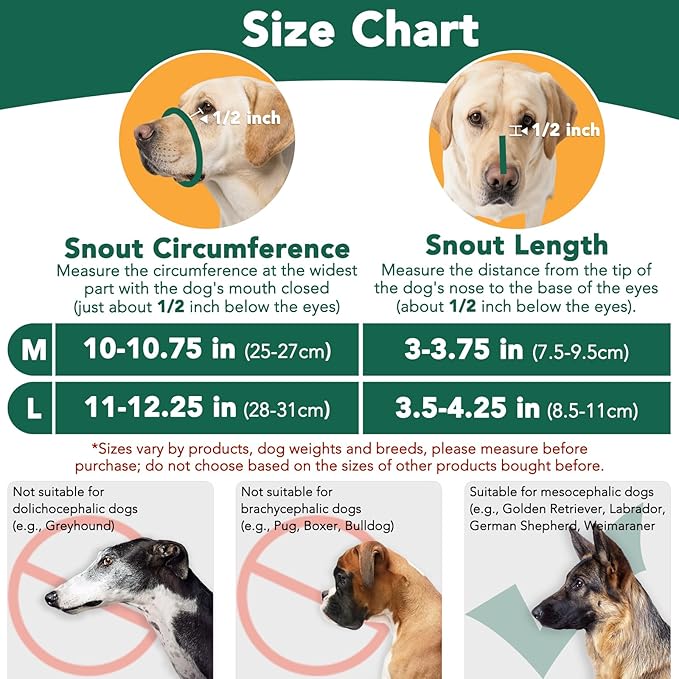 Mayerzon Dog Muzzle for Medium Large Dogs, Humane Basket Muzzle, Soft & Lightweight & Adjustable | Anti Biting Chewing Eating, Suits Training Walks Grooming Vet Visits, Drink & Pant Easily (Black, M)