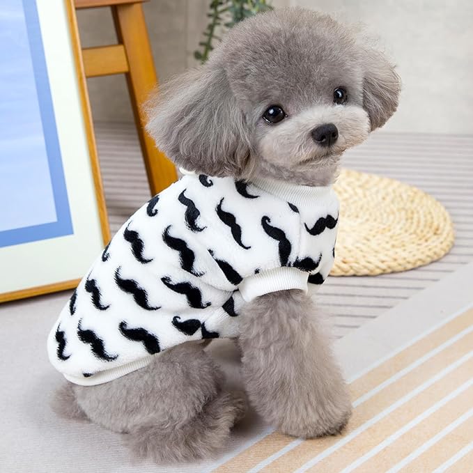 Pet Pullover Dog Sweater Cute Winter Puppy Clothes for Small Dogs Cats Warm Dog Knitwear Outfits Doggy Knitted Clothing with D-Ring, 2 Pack, Black White, X-Large