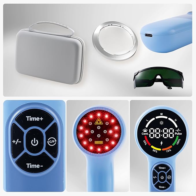 24 Diodes Pet Cold Laser Therapy Device for Dogs, Near Red Light Therapy for Cat Joint, 650nm*16+808nm*8, Muscle Relax and Pain Relief, Horse Infrared Machine at Home Accelerate Healing Equine Hip