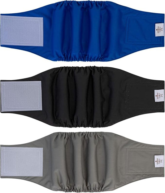 CuteBone Dog Diapers Male Washable Belly Band for Male Dogs Wraps 3pcs a Pack DM41XS